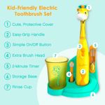 Set-Cepillo-de-Dientes-Electrico-para-niño-Brusheez---Jovie-la-Jirafa