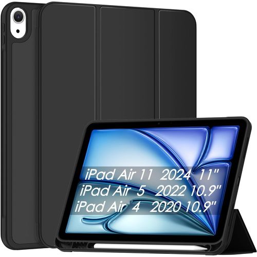 Funda Smart Case Para iPad Air 11" 2024 Chip M2 6ta Generación - NEGRO