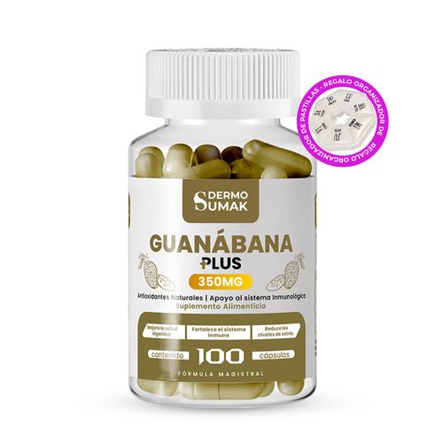 Guanabana Plus 350Mg 100 Cap  Dermo Sumak + Regalo Pastillero