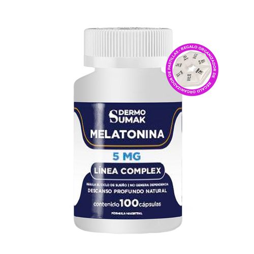 Melatonina Complex 5Mg  100 Cap  Dermo Sumak + Regalo Pastillero