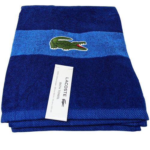 Toalla de Baño Lacoste 100 Algodon - Azul oscuro