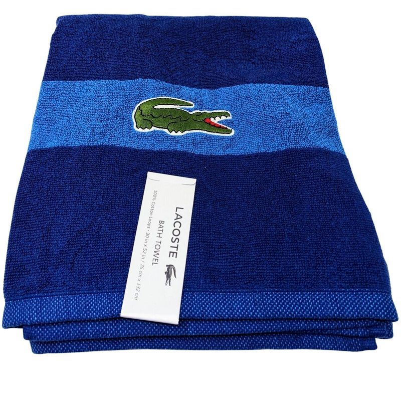 Toalla-de-Baño-Lacoste-100-Algodon---Azul-oscuro