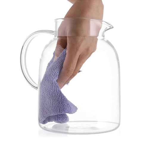 Jarra de Vidrio Cilíndrica con Tapa de Acero 2200 ml