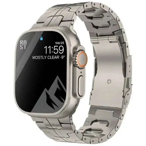Correa de Titanio Iron Man para Apple Watch Ultra 1 Ultra 2 Semi Brillante