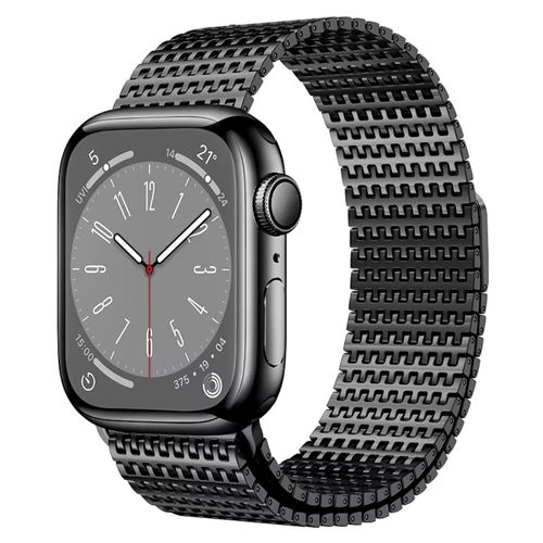 Correa Milanese Loop Malla de Acero Inoxidable para Apple Watch Negro 42/44/45/49mm