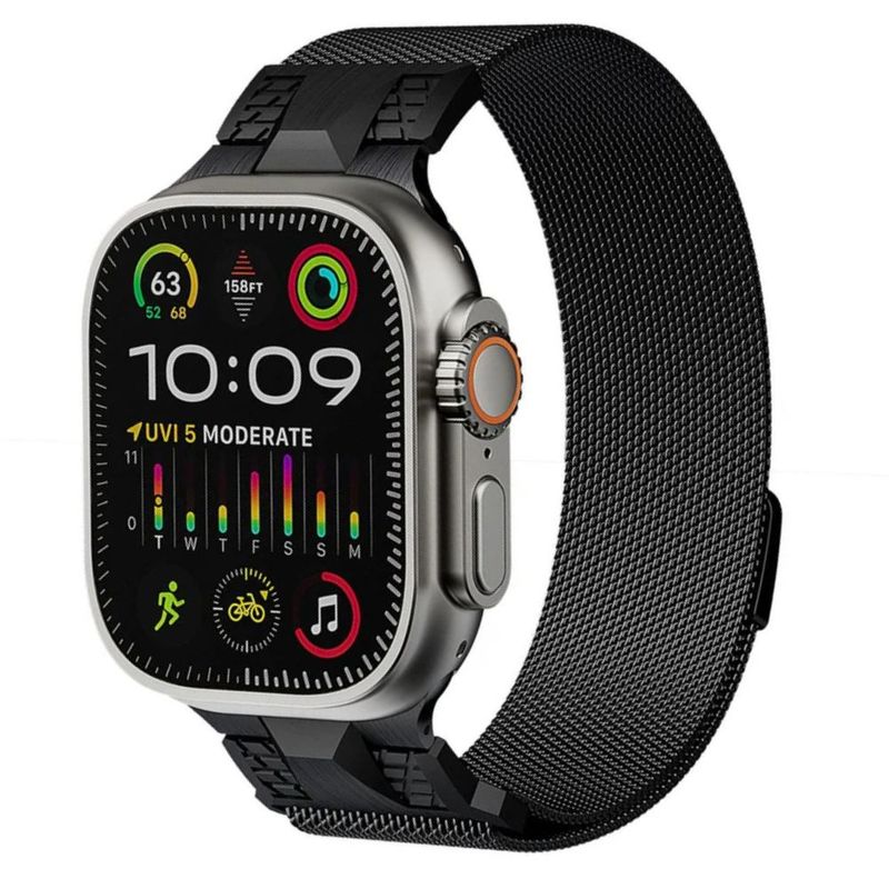Correa-Acero-Milanese-Loop-Ultra-Para-Apple-Watch-42-44-45-49mm-Black