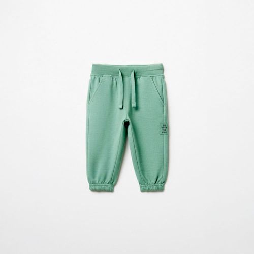 Pantalón Bebé Niño Sfera Terry Bolsillos Verde Pistacho