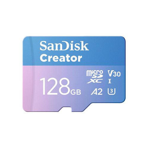 Memoria MicroSD SanDisk Creator con Adaptador SD y 3 Meses de Lightroom 128GB