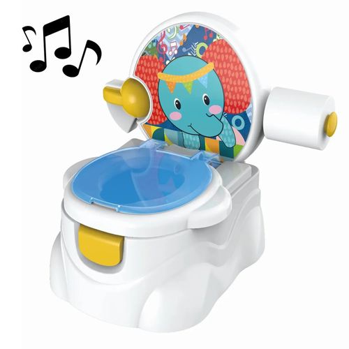 Bacín Entrenador Musical para Bebes Elefante Azul