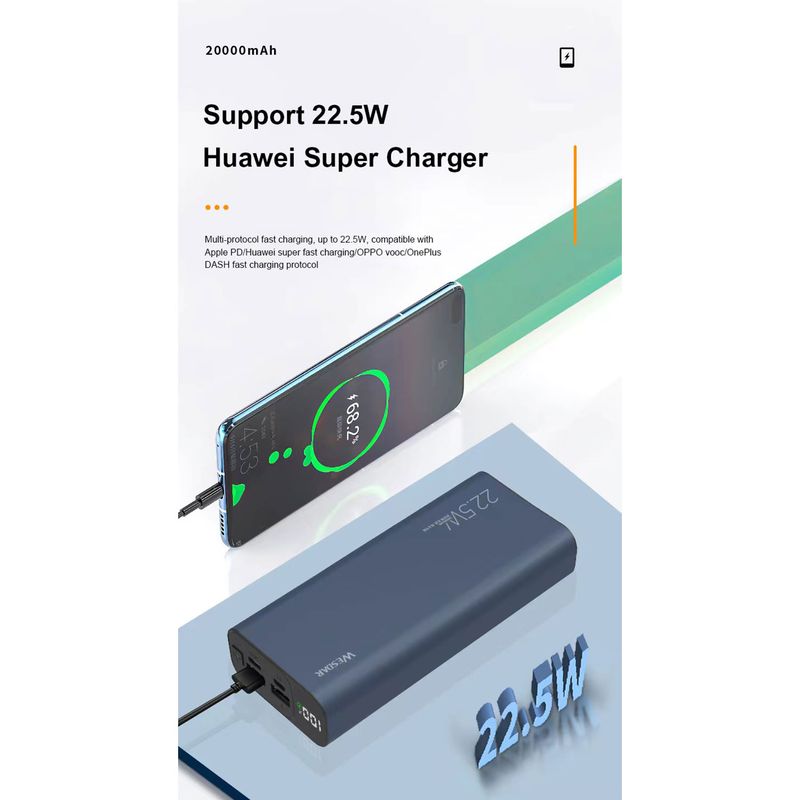 Wesdar---Power-Bank-20000mAh-PD225W-Aluminio-Pantalla-Digital---Azul