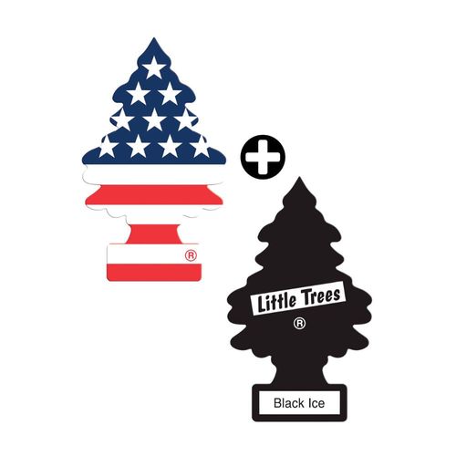 COMBO Ambientador Little Trees STD Vanilla Pride + Ambientador Little Trees Std Black Ice