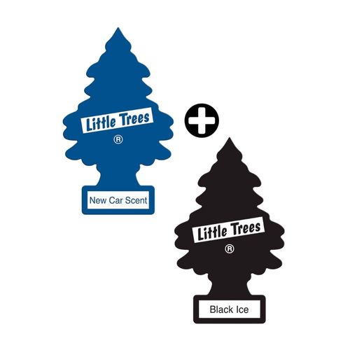 COMBO Ambientador Little Trees std New Car + Ambientador Little Trees Std Black Ice
