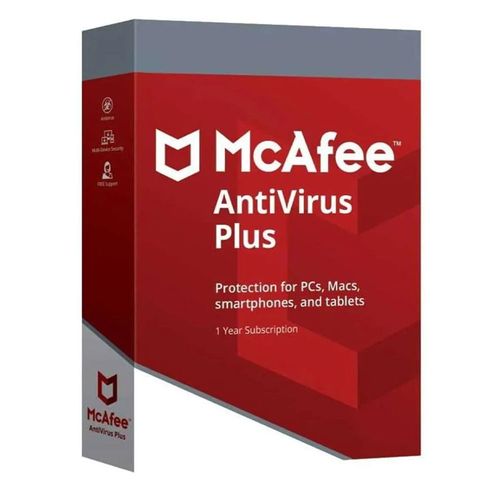 Antivirus McAfee Plus licencia digital, 10 dispositivos, 1 año, protección esencial Windows/macOS/Android/Linux