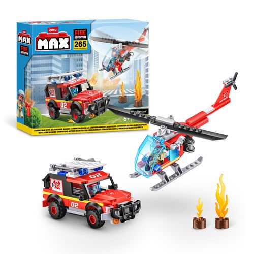Set De Juego Bloques Max Build More Rescate De Incendio 265 Piezas