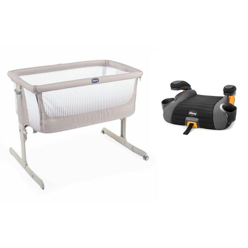 Cuna Chicco Co Sleeping Next2Me + Base Silla Para Auto Booster Avenue