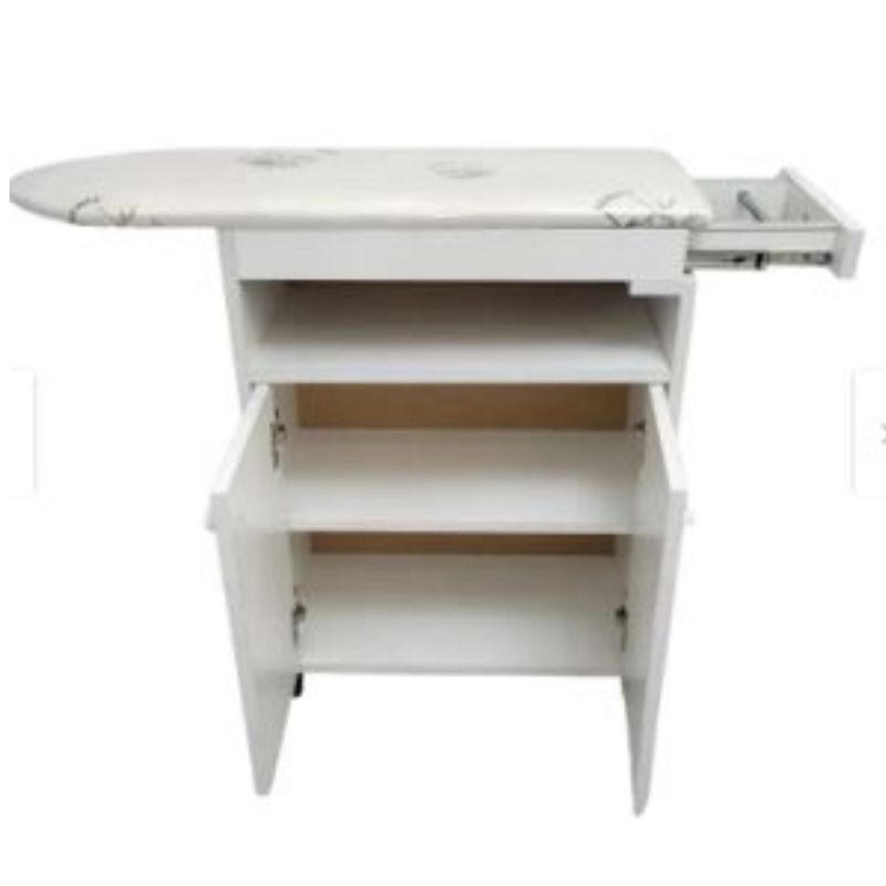 Planchador-Italo-con-cajones-Mesa-de-planchar-en-blanco-con-ruedas