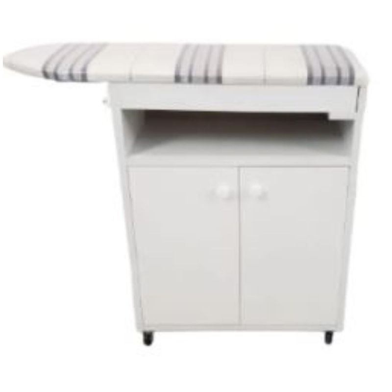 Planchador-Italo-con-cajones-Mesa-de-planchar-en-blanco-con-ruedas