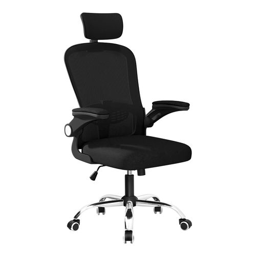 Silla de Oficina Evox CT256-SB con Soporte Lumbar Ajustable y Base de Acero Negro