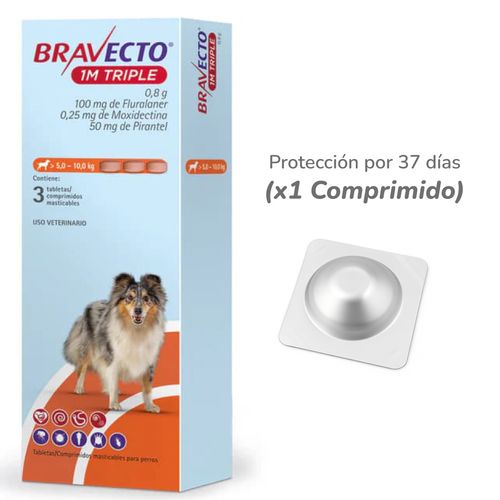 Bravecto 1m Triple X1 Comprimido (5–10 Kg)
