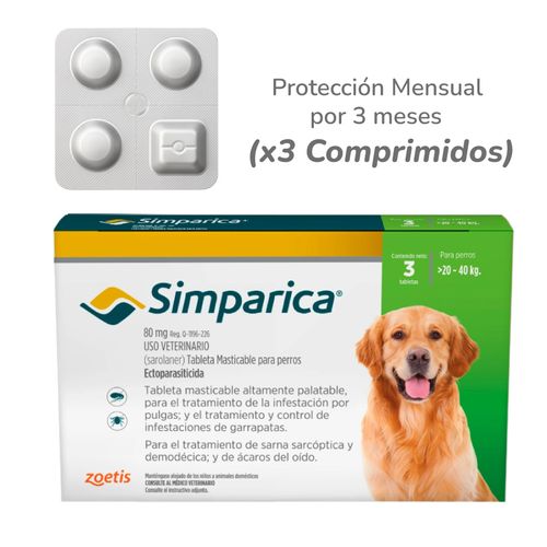 Simparica Caja Para Perros De 20–40 Kg