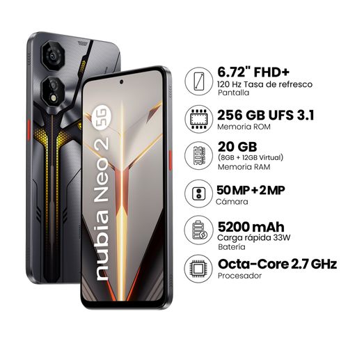Smartphone ZTE Nubia Neo 2 5G 8gb+256gb Gris