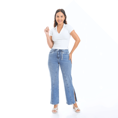 Jean Mujer Wide Leg Portugues Metal
