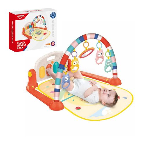 Gimnasio de bebe con Piano Musical Búho HE0650 Naranja