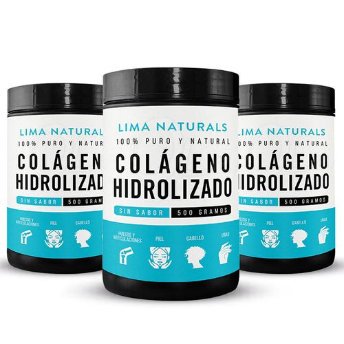 COLÁGENO LIMA NATURALS POMO 500G X 3