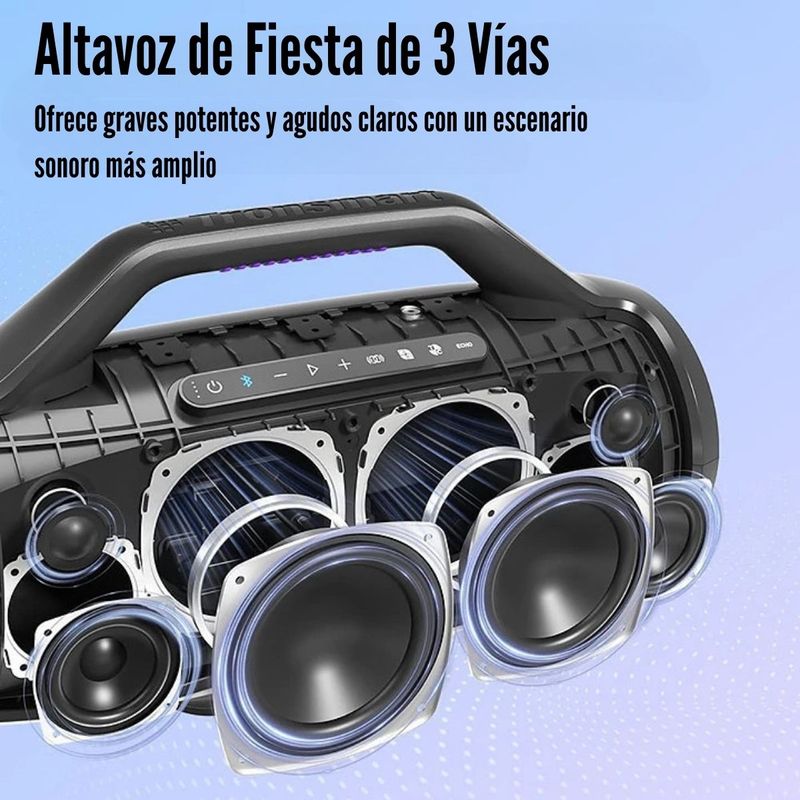 Tronsmart---Parlante-Bang-Max-130W-Bluetooth-IPX6-Waterproof---Negro