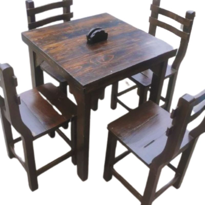 Comedor-de-terraza-Juego-de-comedor-con-4-sillasen-madera-marron