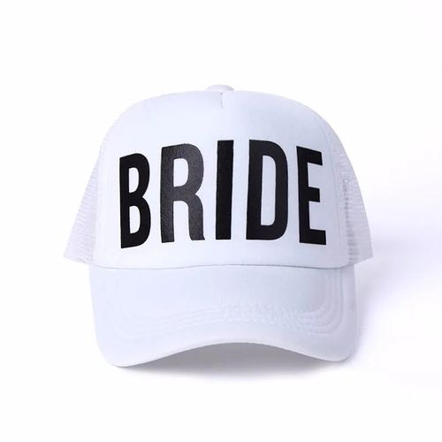 Gorra estilo trucker para la novia despedida de soltera bride blanco y negro