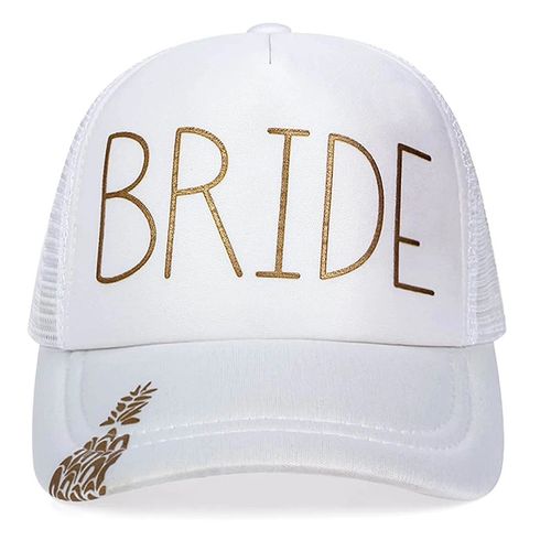 Gorra estilo trucker para la novia despedida de soltera bride dorado hojas