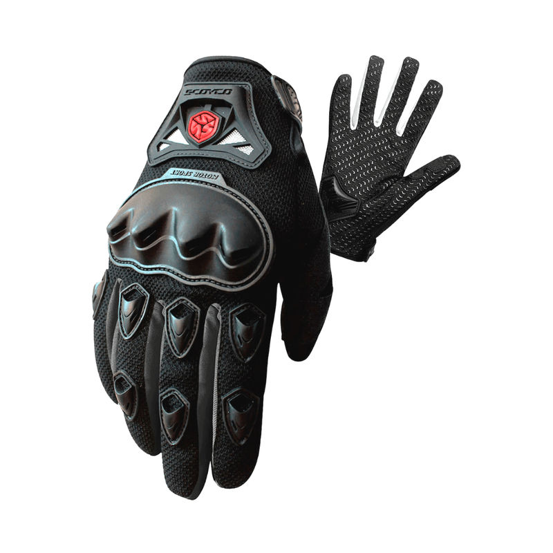 Guantes-Antideslizantes-Proteccion-Motociclistas-Scoyco-MC29-Talla-M-Negro