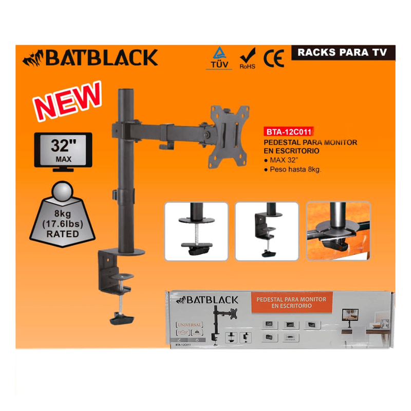 PEDESTAL-MONITOR-RACK-13---32-PULGADAS-ESCRITORIO-BATBLACK