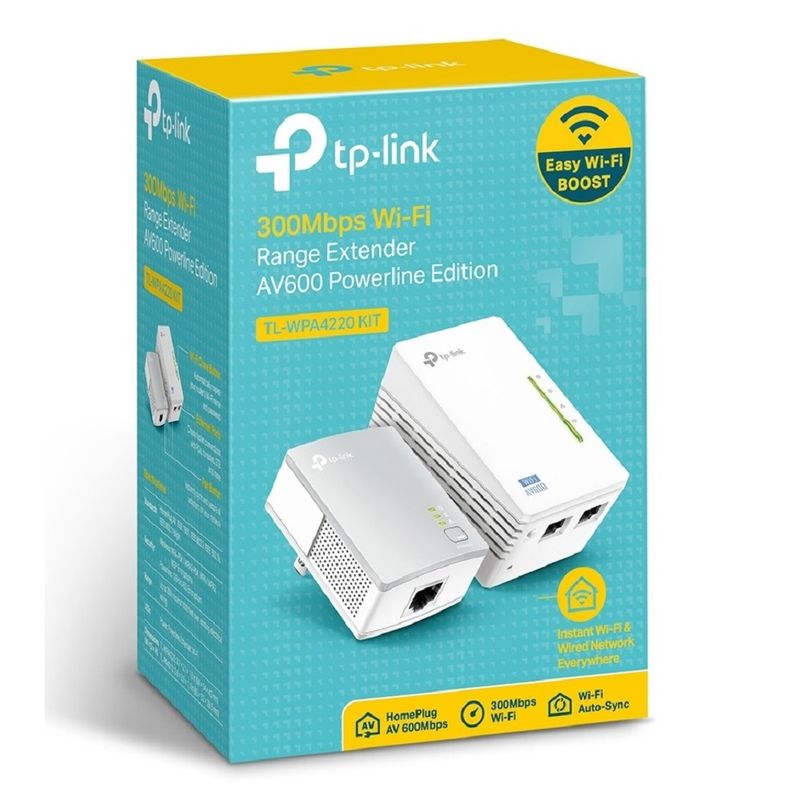 Kit-Extensor-Power-line-Wifi-Av600-300mbps-TLWPA-4220-kit-Repetidor-TP-LINK