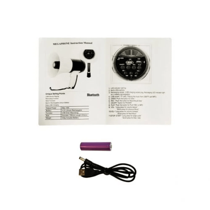 Megafono-bocina-Recargable-35W-C-Grabacion-Sirena-Bluetooth-Y-USB-BT-35LT-USB-BT-BATBLACK