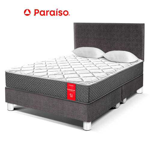 Juego de Dormitorio Paraíso Su Majestad Queen Acero + 2 almohadas + protector