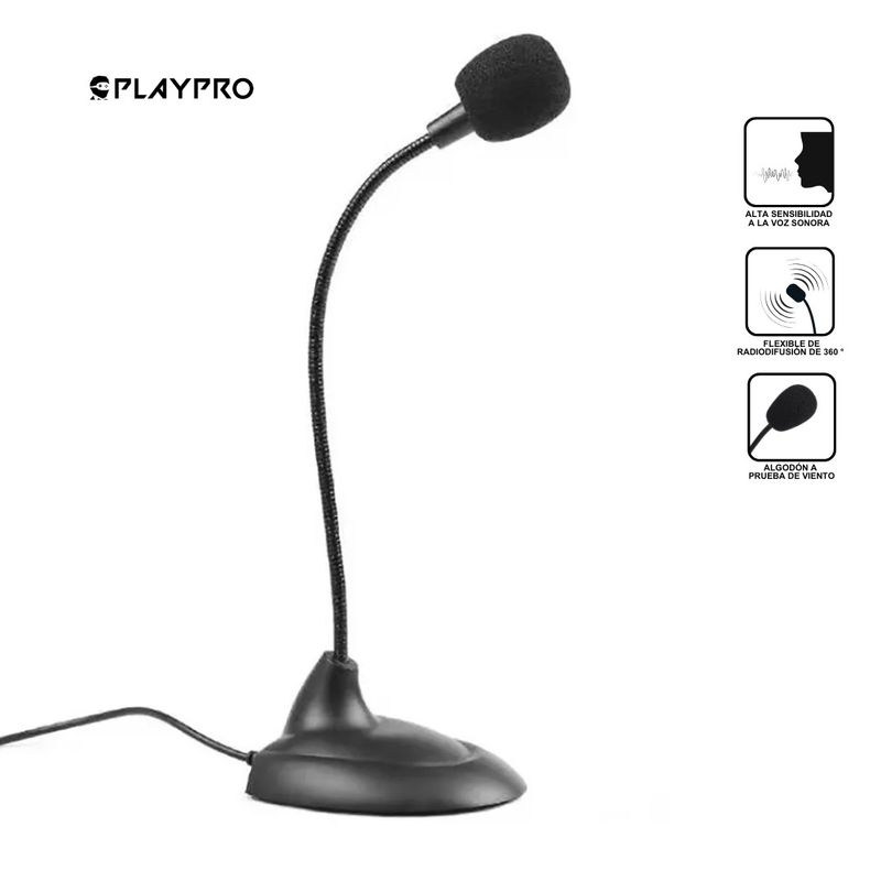 Microfono-Profesional-con-Cable-P800-Playpro-–-Calidad-Estudio