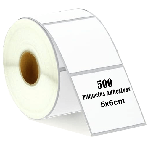 Rollo 500 Etiquetas Termica Adhesivo 5x6cm