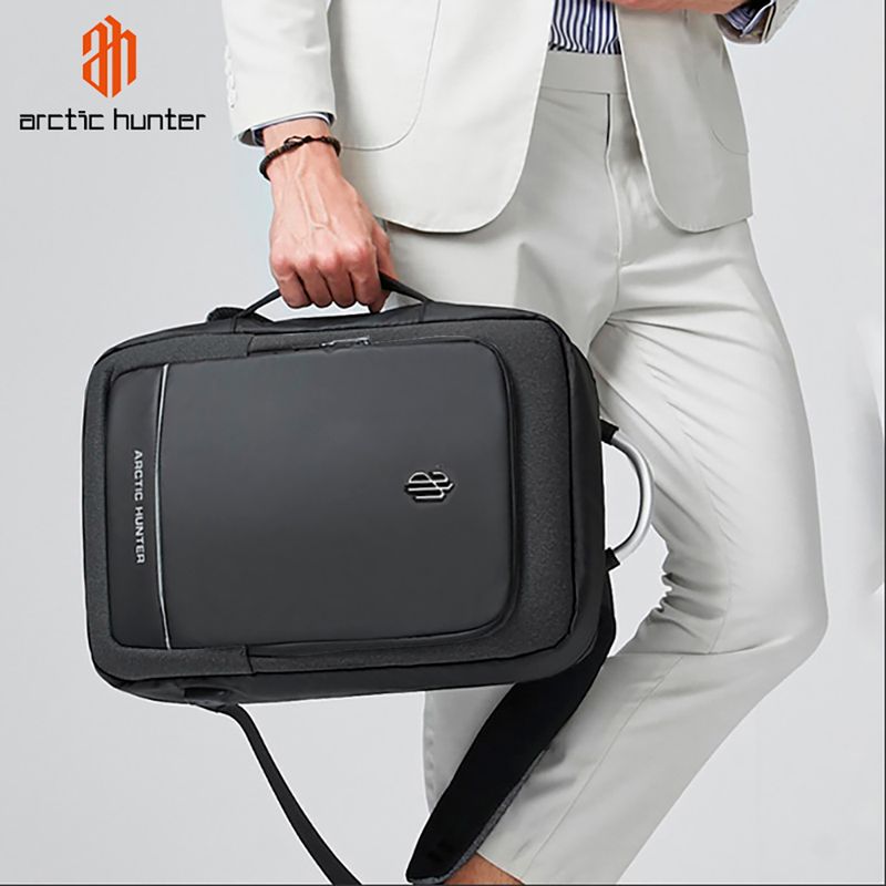 Mochila-Arctic-Hunter-B00227-Expandible-Viaje-Negro