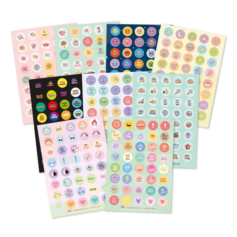 Set-de-stickers-Ingenial-Mix-x-9-unds