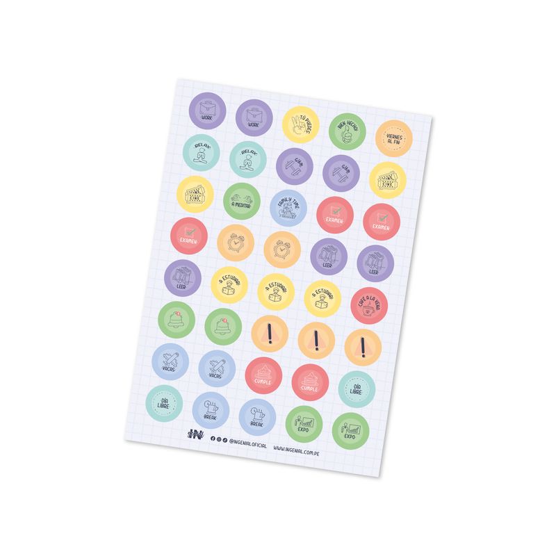 Set-de-stickers-Ingenial-Mix-x-9-unds