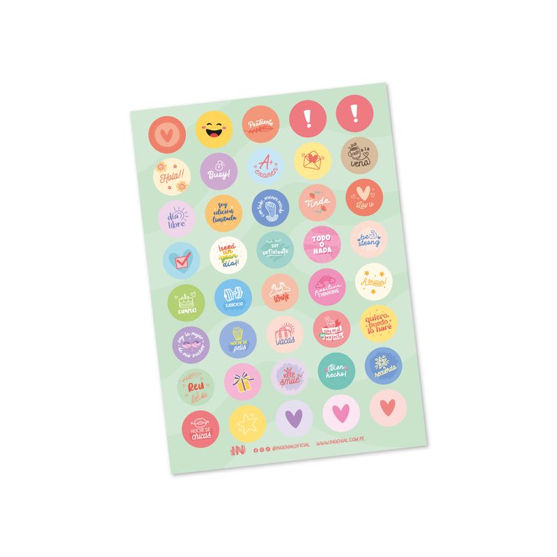 Set-de-stickers-Ingenial-Mix-x-9-unds