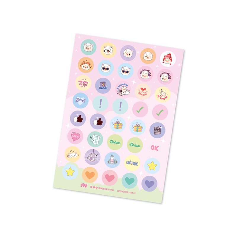Set-de-stickers-Ingenial-Mix-x-9-unds