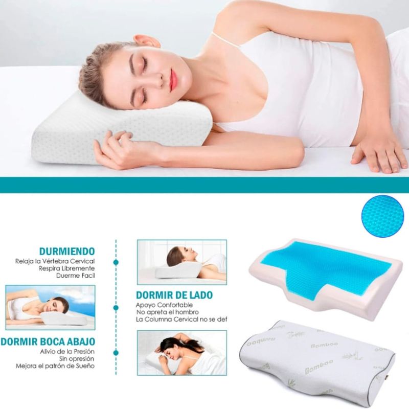 Almohada-Ortopedica-con-Gel-Viscoelastica-Mejora-la-Postura-Alivia-Dolor-Cervical-talla-L