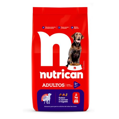 Alimento para perros NUTRICAN Adulto Todas las Razas Sabor Carne Bolsa 2kg