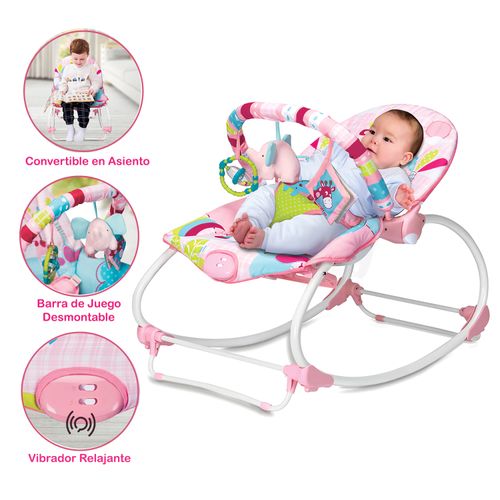 Silla Nido para Bebé Animalitos Safari Multi 6921 Rosado
