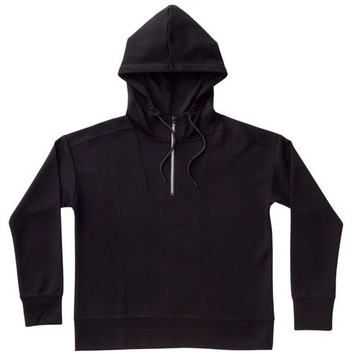 Polerones manga larga deportivo con capucha Half Zip Moda Mujer SINGULAR