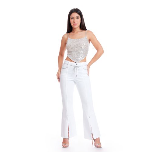 Pantalon Mujer Metal Flare Drill Celina