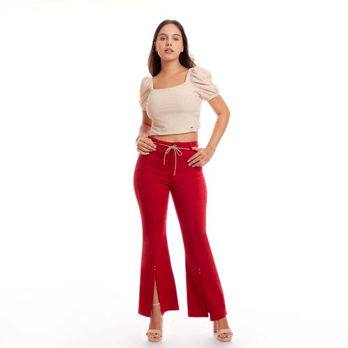 Pantalon Mujer Metal Flare Drill Celina